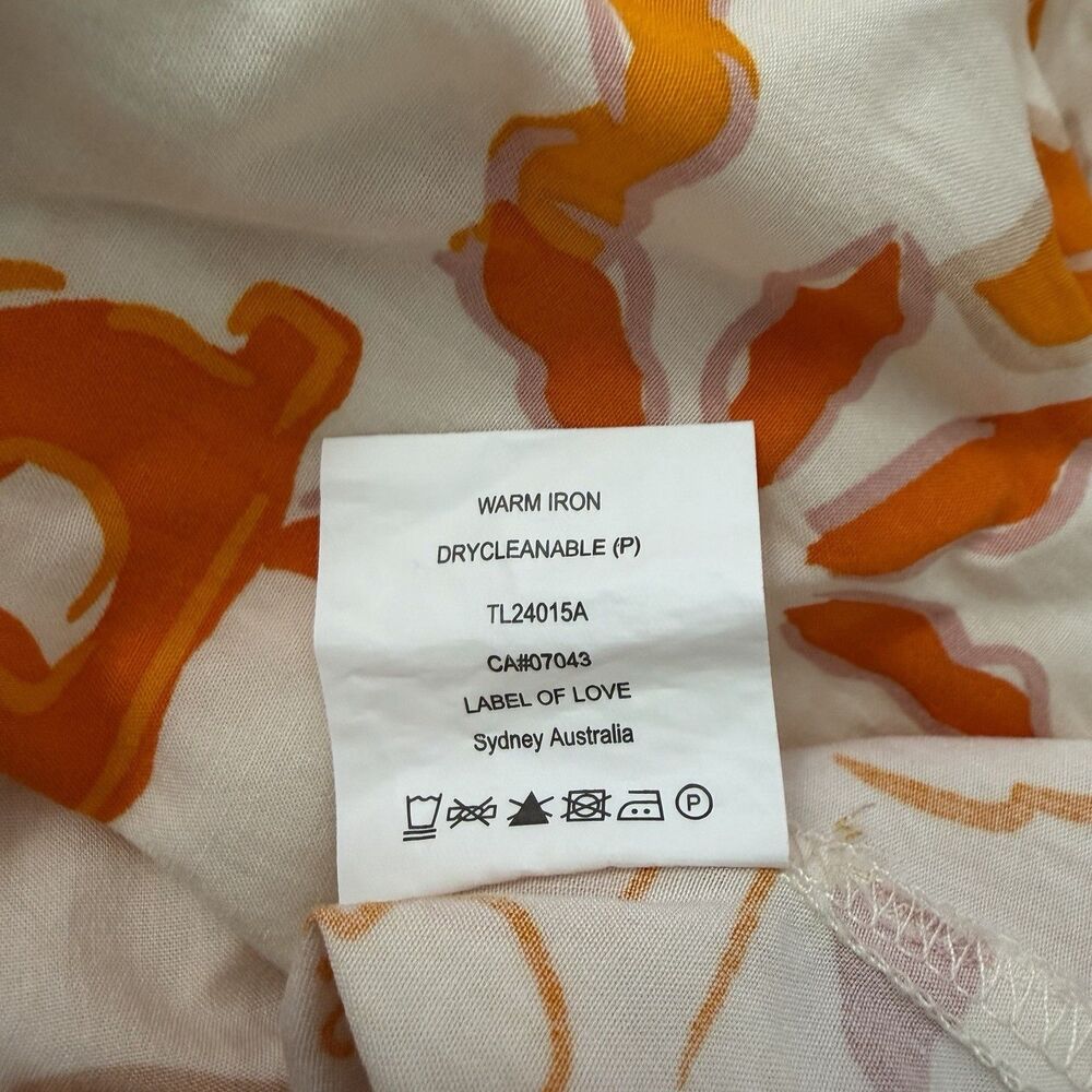 Label Of Love Dress Medium Orange Sweetheart Neck Strap Midi Sundress Resortwear - Picture 7 of 8
